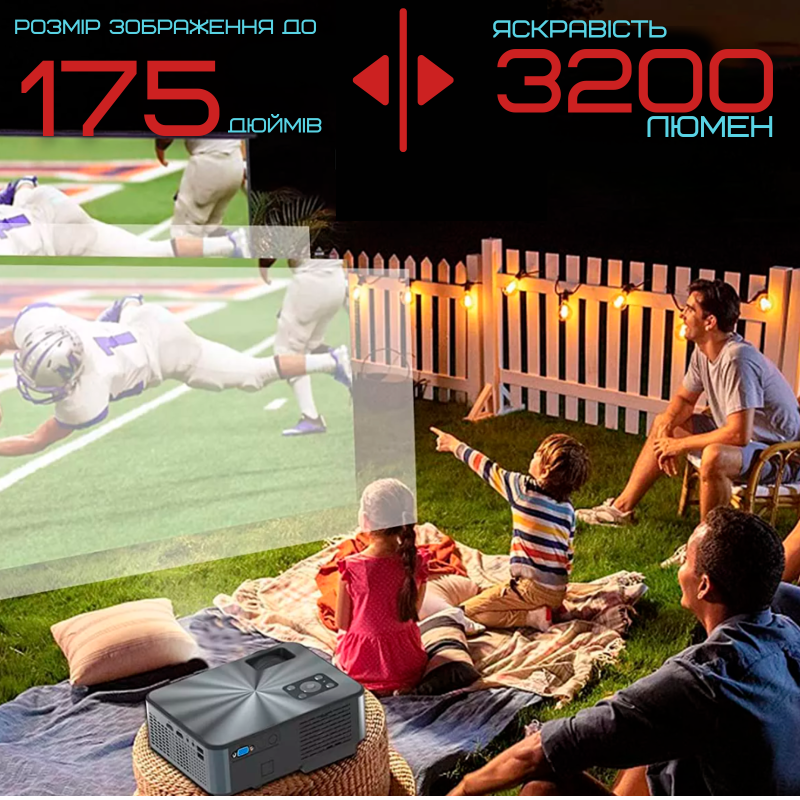 Портативный Проектор Android 9.0 Full HD 1920*1080 P + WIFI + Bluetooth с Динамиками 3200 Lumen Мини LED Проектор Домашний Cheerlux C9Pro