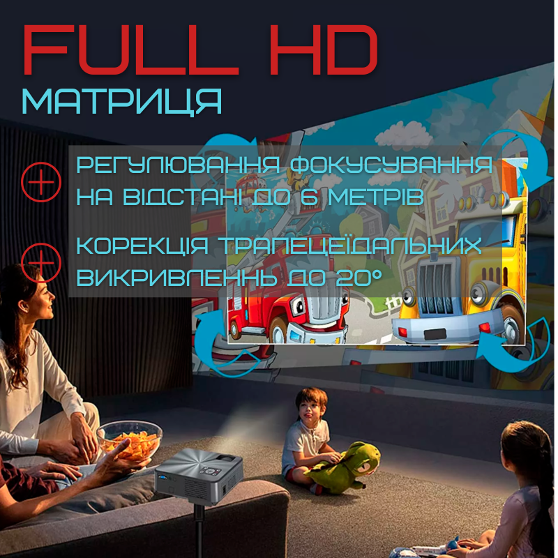 Портативный Проектор Android 9.0 Full HD 1920*1080 P + WIFI + Bluetooth с Динамиками 3200 Lumen Мини LED Проектор Домашний Cheerlux C9Pro