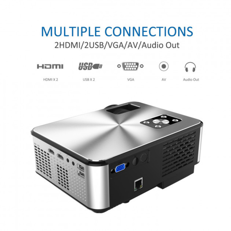 Портативний WIFI Міні LED проектор 2800 Lumen з Динаміком + TV тюнер Cheerlux C9