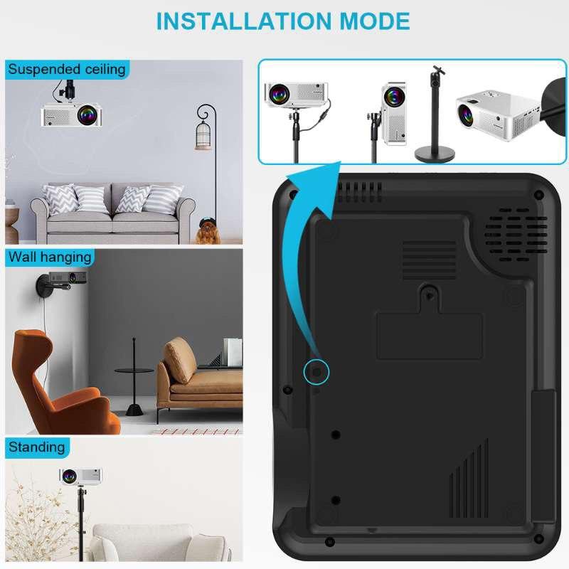 Портативний WIFI Міні LED проектор 2800 Lumen з Динаміком + TV тюнер Cheerlux C9