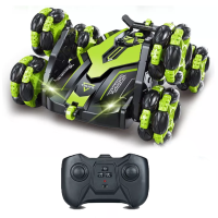 Трюкова Машинка Швидкісна 6 Коліс з Обертанням на 360° Перевертень на Пульті Управління + LED Підсвічування + Демо Режим і Дрифт LAZER Синя