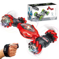 Трюкова Машинка з Браслетом та Пультом Керування Перевертень Трансформер з Музикою + LED Підсвічування + Демо Режим та Дрифт Stunt Car 28 см Зелена