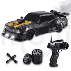 Велика Гоночна Машинка для Дрифту на Акумуляторі з Паром і LED Підсвічуванням на Пульті Управління RC Race Muscle Car 4WD 28 см