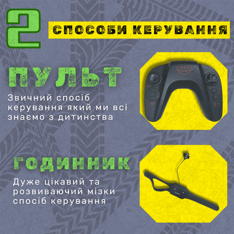 Трюкова Машинка Перевертень з Годинником та Пультом Управління Всюдихід Позашляховик з Паром Музикою та LED Підсвічуванням + Обертання на 360° Демо Режим та Дрифт Stunt Car JC03