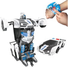 Іграшка Трансформер Робот Оптимус Прайм Поліцейська Машинка на Радіокеруванні зі Світловим Ефектом Інфрачервоне Індуковане Управління