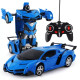 Робот Трансформер Оптимус Прайм Машинка Трансформер на Радиоуправлении Ламборгини со Светом и Звуком Синяя