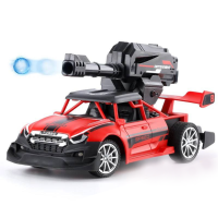 Скоростная Машинка на Пульте Управления Гоночная на Аккумуляторе Стреляет Орбизами с LED Подсветкой Красная