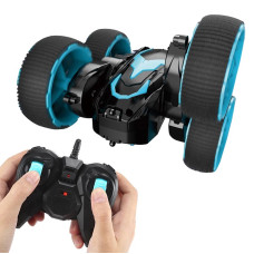 Швидкісна Машинка Перевертень на Радіокеруванні з LED Підсвічуванням і Обертовим Корпусом Трюкова Машинка на Акумуляторі MKB Fancy Flip