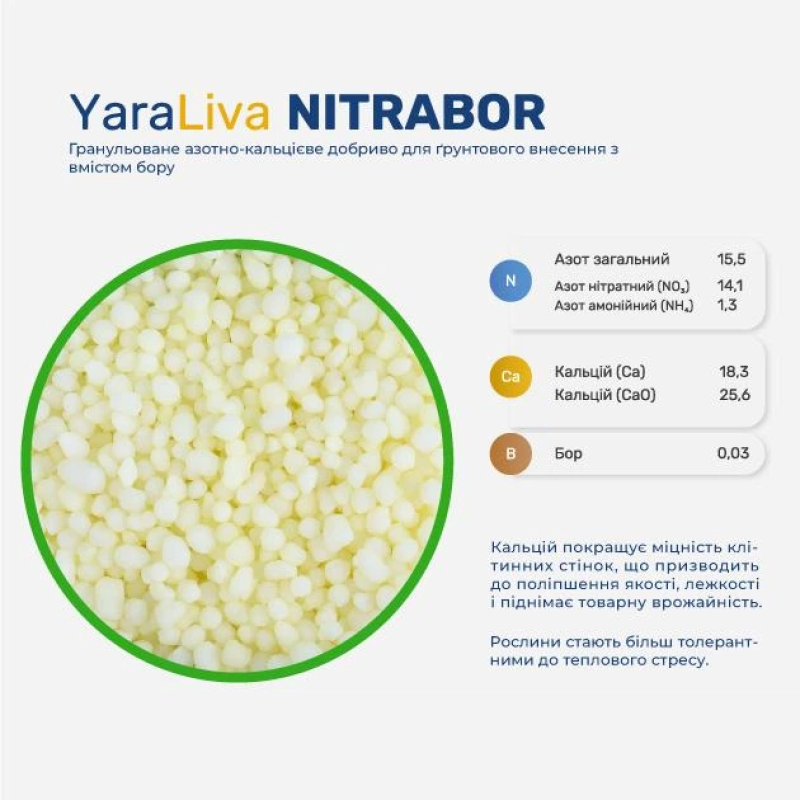 Удобрение YaraLiva Nitrabor 1 кг азотно-кальциевое с бором для качественного урожая и крепких растений