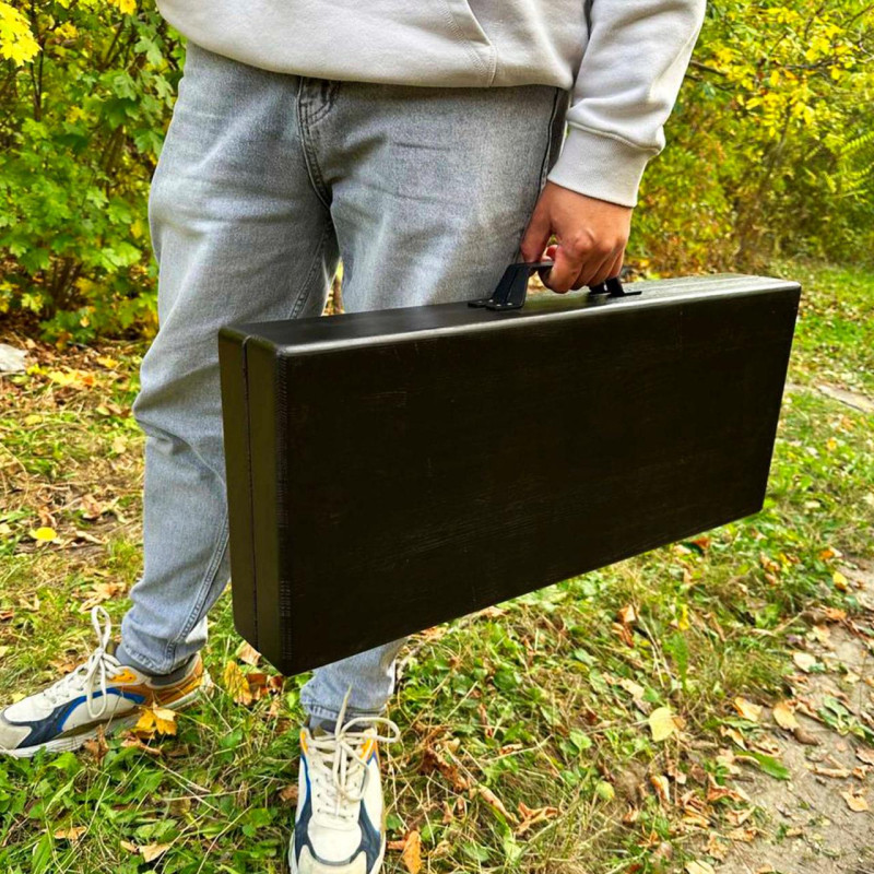 Набор шампуров в деревянной коробке "Сотник" с гравировкой.