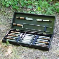 Набор для гриля и барбекю "Эконом" в деревянном кейсе