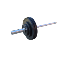 Штанга обрезиненная RN-Sport 75 кг с олимпийским грифом