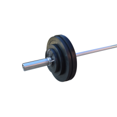 Штанга обрезиненная RN-Sport 75 кг с олимпийским грифом