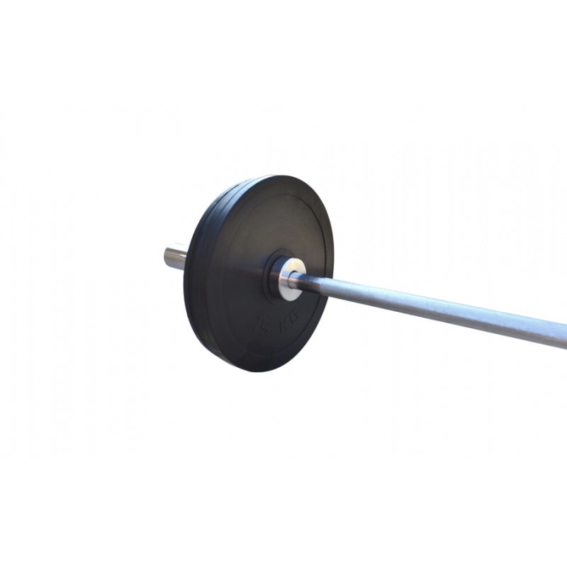 Штанга обрезиненная RN-Sport 75 кг с олимпийским грифом