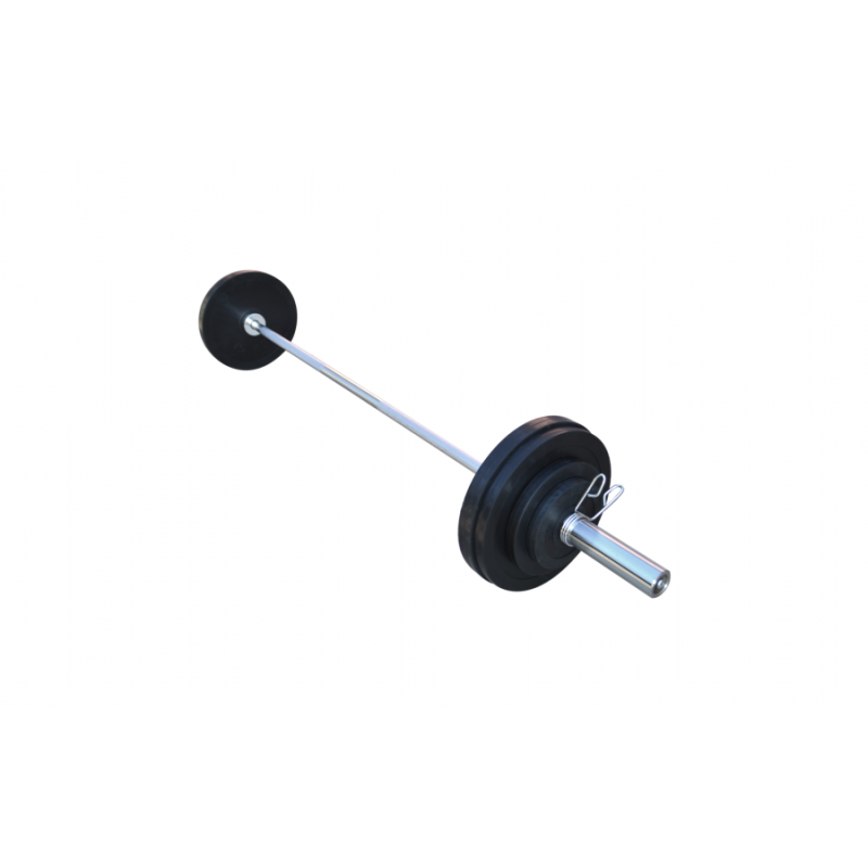 Штанга обрезиненная RN-Sport 75 кг с олимпийским грифом