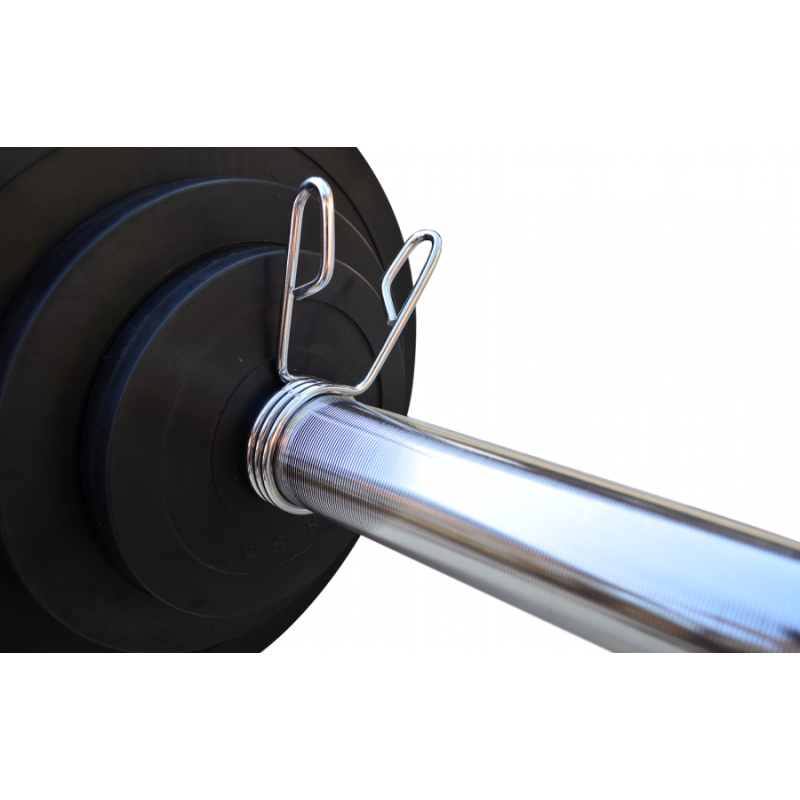 Штанга обрезиненная RN-Sport 75 кг с олимпийским грифом