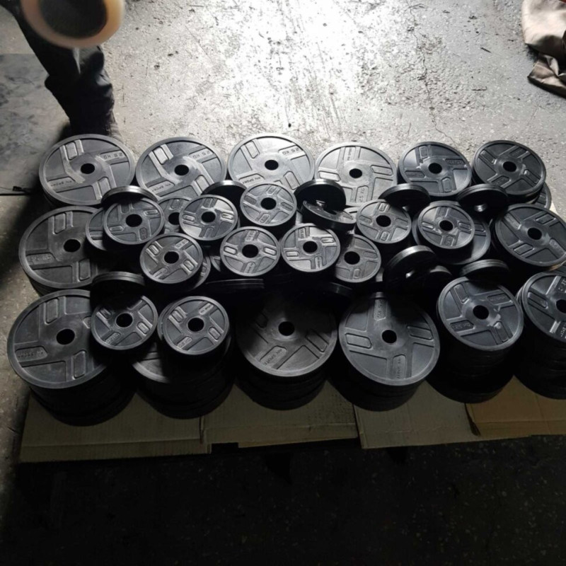 Штанга олимпийская 220 кг c обрезиненными металлическими дисками RN-Sport