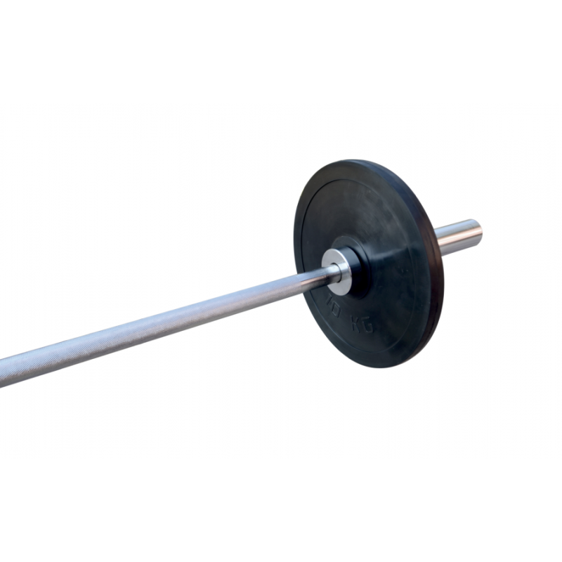 Штанга обрезиненная RN-Sport 50 кг с олимпийским грифом