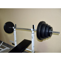 Штанга RN-Sport на 50 кг + Рукавички. ABS покриття дисків