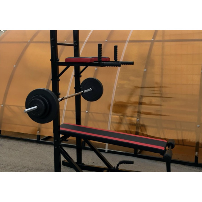 Штанга RN-Sport на 50 кг + Перчатки. ABS покрытие блинов