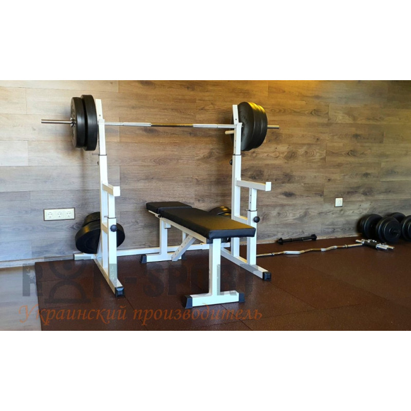 Штанга RN-Sport на 50 кг + Перчатки. ABS покрытие блинов