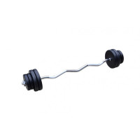 Штанга разборная W-образная Rn-Sport 20 кг с пластиковым покрытием