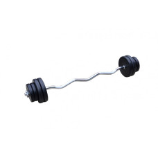 Штанга разборная W-образная Rn-Sport 20 кг с пластиковым покрытием