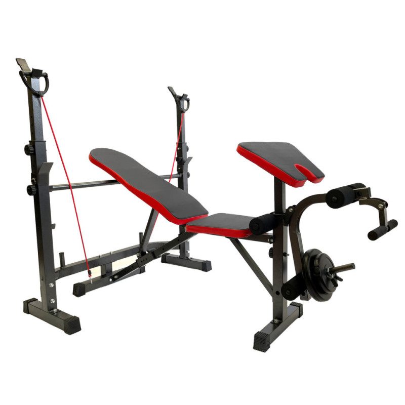 Лавка мультифункциональная для штанги с партой Скотта и вертикальной тягой