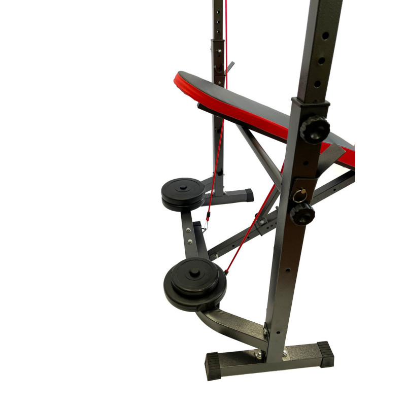 Лавка мультифункциональная для штанги с партой Скотта и вертикальной тягой