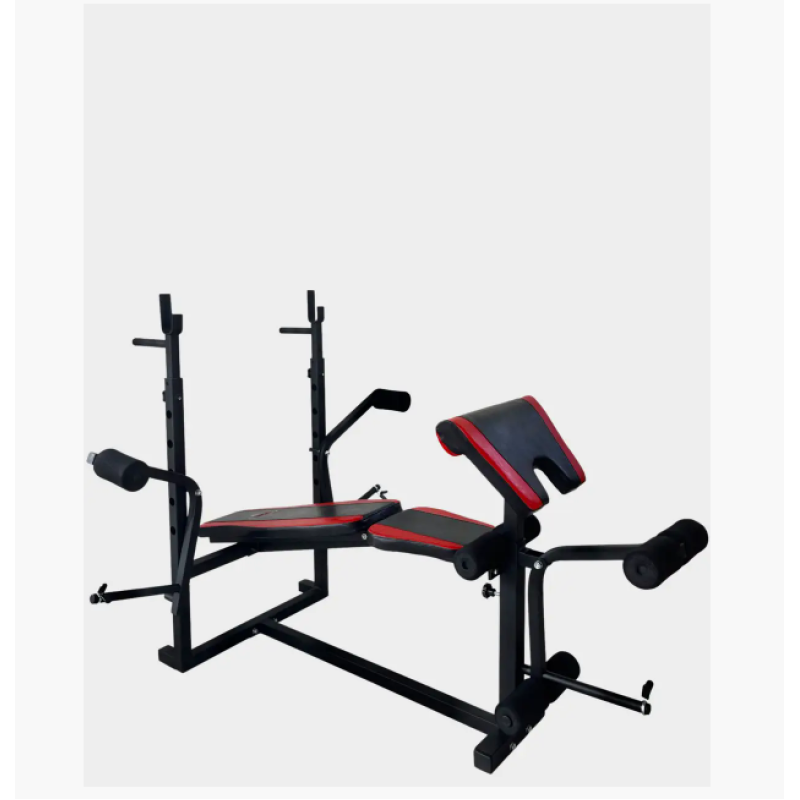 Скамья тренировочная 0070 + Верхняя тяга + Брусья + Приставка Cкотта