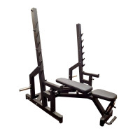 Проф серія! Лавка для жиму і стійки під штангу RN-Sport black rock