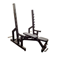 Проф серія! Лавка для жиму і стійки під штангу RN-Sport black rock