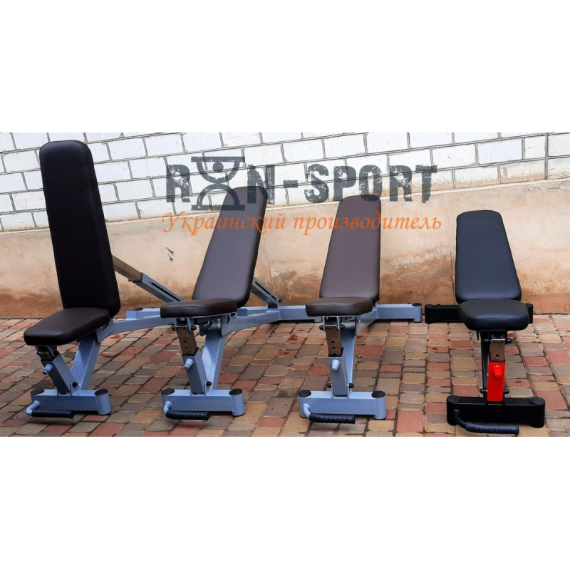 Проф серія! Лавка для жиму і стійки під штангу RN-Sport black rock