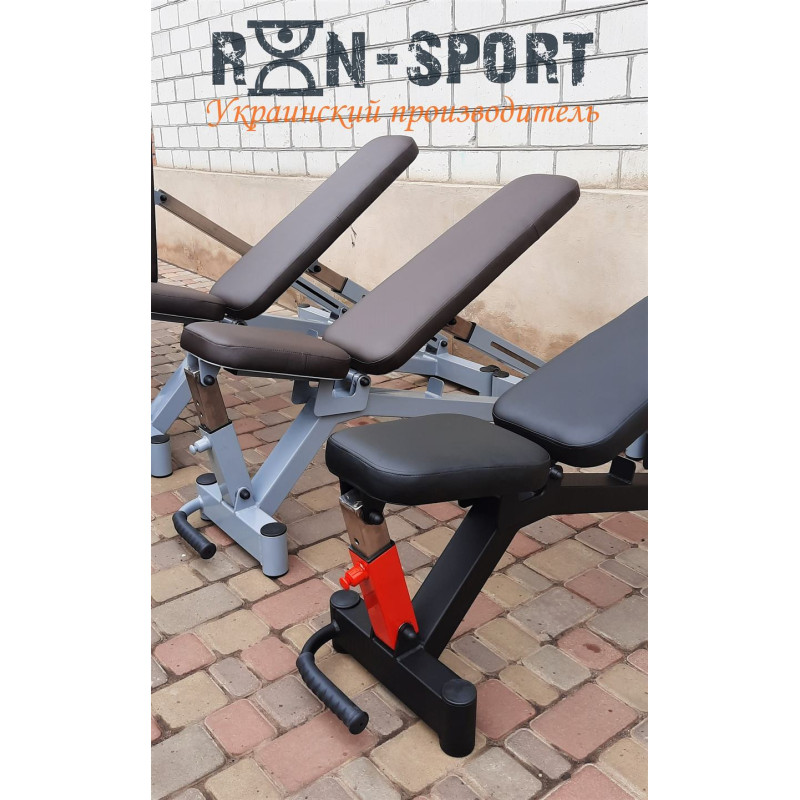 Проф серія! Лавка для жиму і стійки під штангу RN-Sport black rock