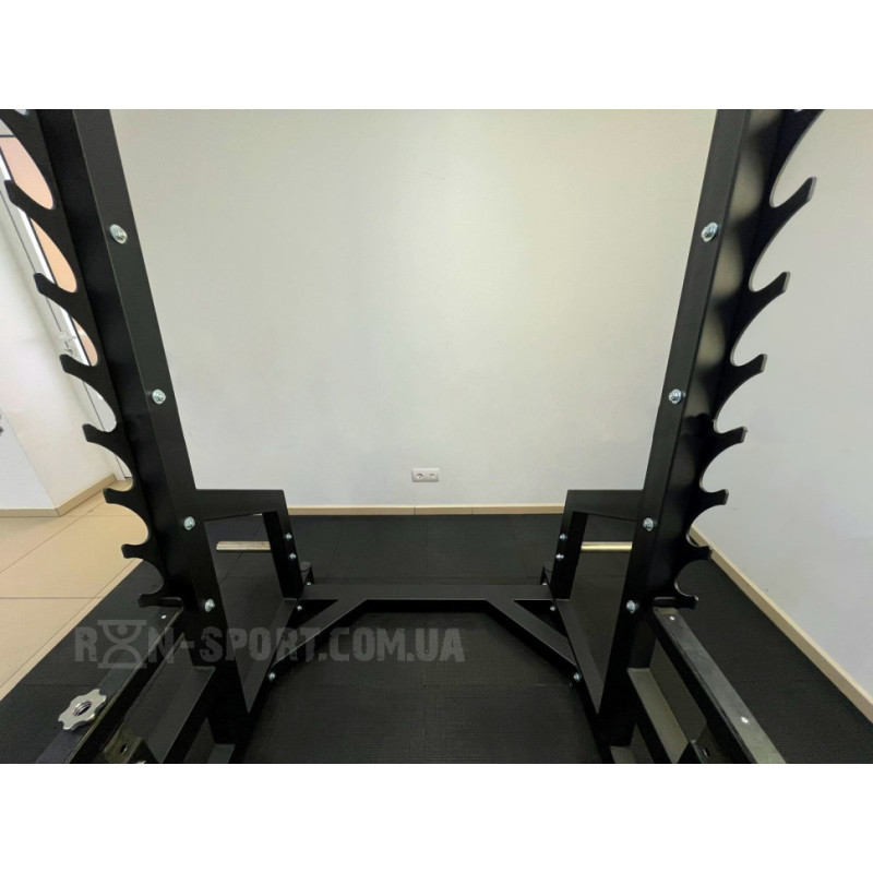 Проф серія! Лавка для жиму і стійки під штангу RN-Sport black rock