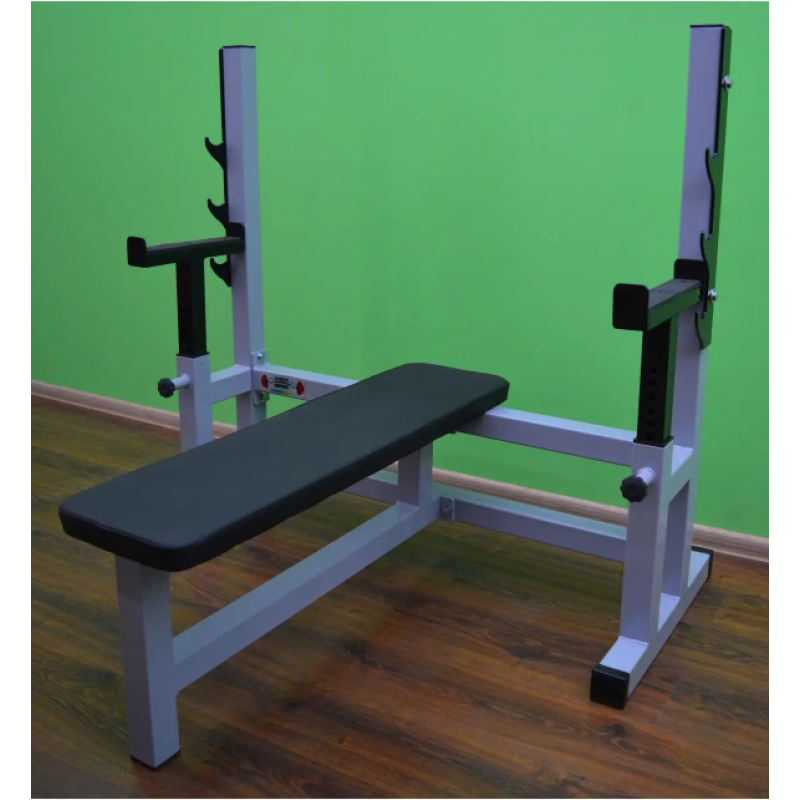 Лавка для жиму горизонтальна зі страховкою професійна серія до 300 кг