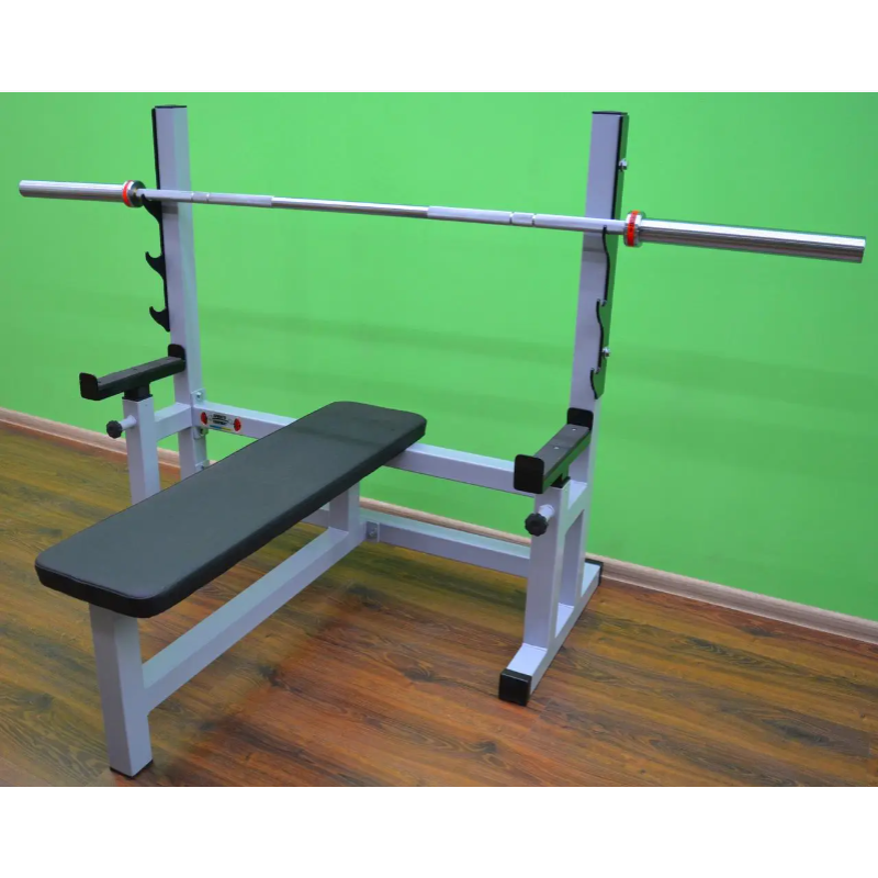 Лавка для жиму горизонтальна зі страховкою професійна серія до 300 кг