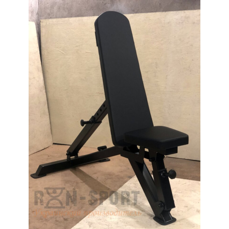 Скамья PE208 + Стойки Black Rock + 4 грифа + Набор металлических обрезиненных дисков 120 кг