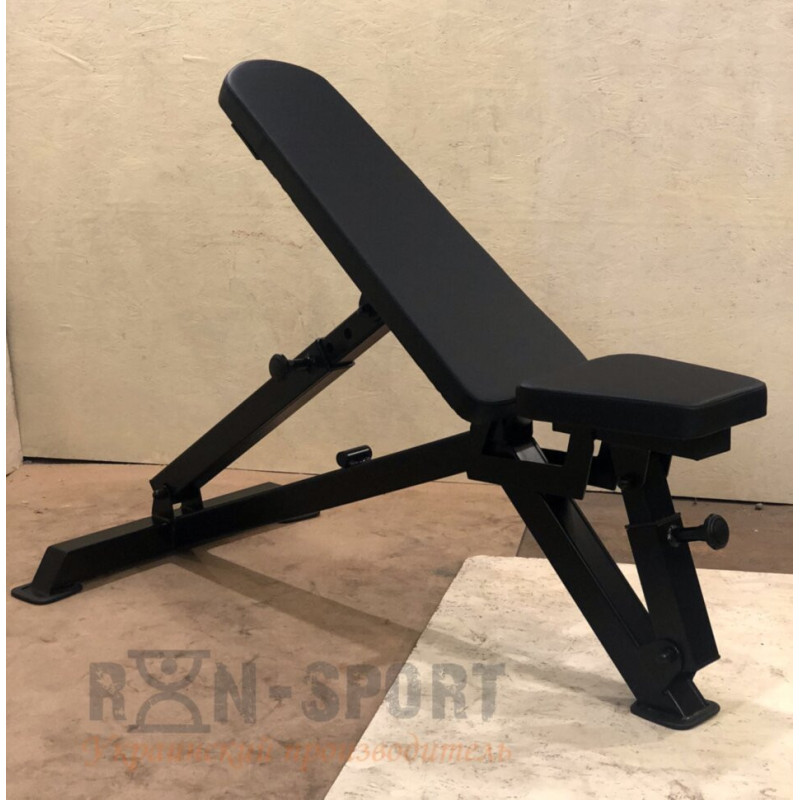 Скамья PE208 + Стойки Black Rock + 4 грифа + Набор металлических обрезиненных дисков 120 кг