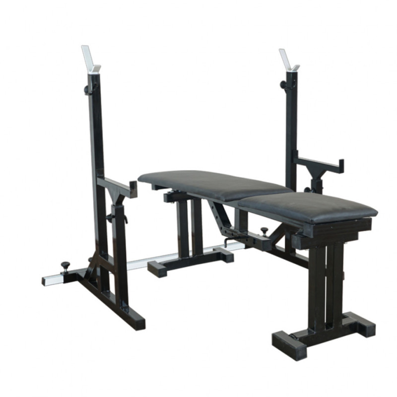 Штанга RN Sport Чёрная 83кг W Гриф Регулируемые Стойки 250кг