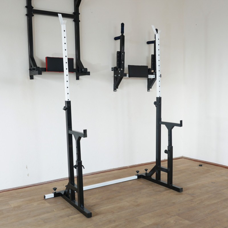 Штанга RN Sport Чёрная 83кг W Гриф Регулируемые Стойки 250кг