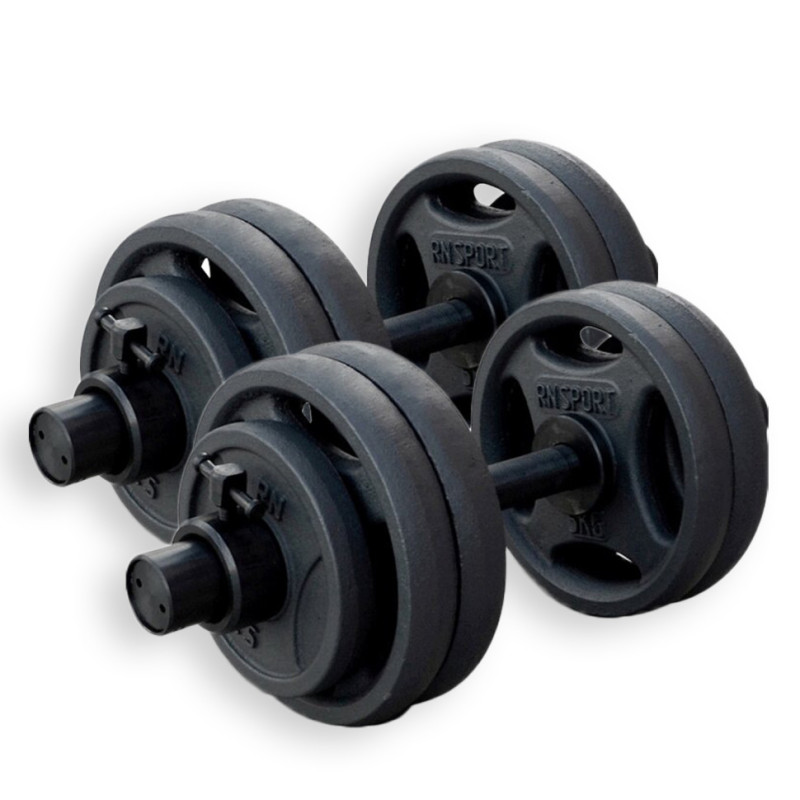 Проф. скамья для жима RN-Sport Black Rock + Гантели олимпийские RN-Sport по 31 кг металлические