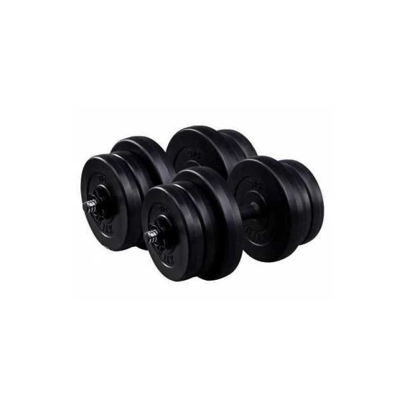 Скамья для жима лежа регулируемая универсальная + Гантели RN-Sport 2 по 20 кг с ABS-покрытием