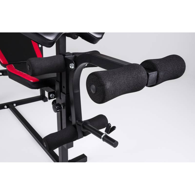 Скамья для жима с тягой, штанга, 4 грифа и 115 кг дисков