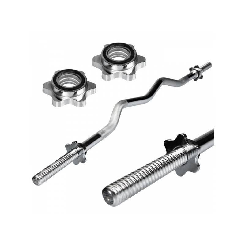 Скамья для жима с тягой + 4 грифа + Металлические диски RN-Sport 65кг