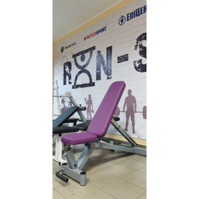 Скамья Black Rock + Стойки Black Rock + Набор металлических обрезиненных дисков 120 кг