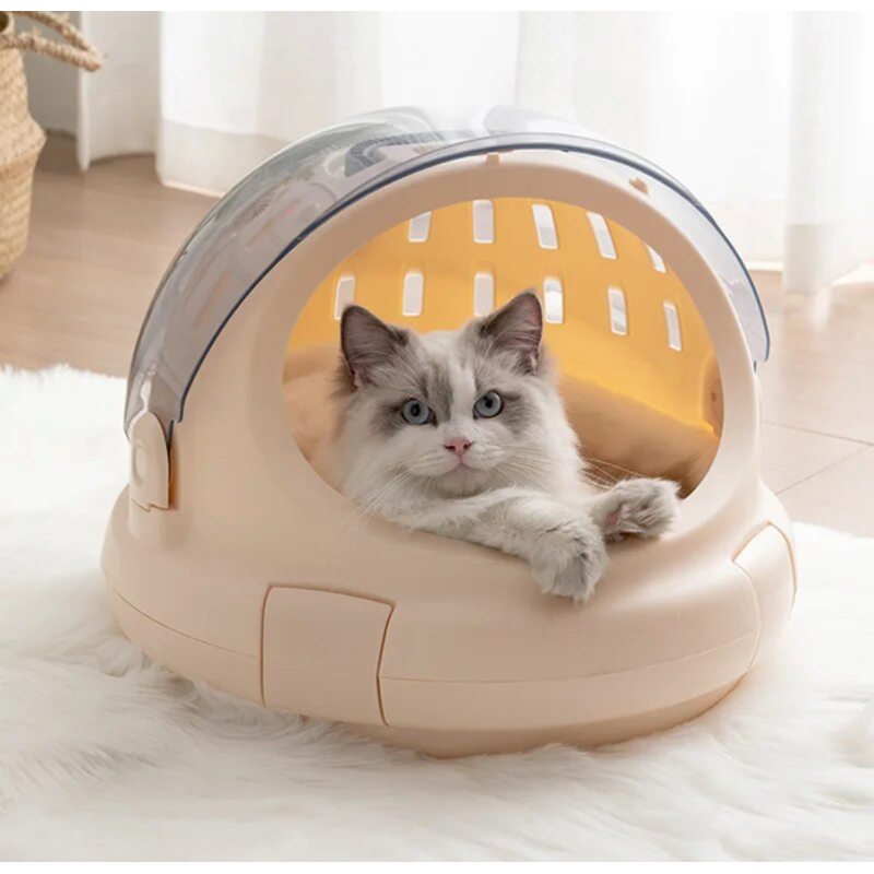 Космическая переноска-капсула Zmaker 3в1 бежевая для кошек и собак