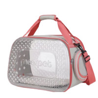 Сумка для Котів із Прозорими Стінками Складна Переноска для Подорожей з Тваринами до 7 кг MoorPet Рожева