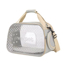 Прозора Сумка для Кота до 7 кг Складна Переноска для Перевезення Тварин MoorPet Бежева