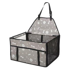 Большое Складное Автокресло для Собак и Кошек в Авто Zmaker Каркасная Автосумка на 12 Трубок для Перевозки Животных 48X39X27 см Серая